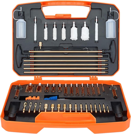 Gun Cleaning Kit Rifle Pistol Shotgun Universal Cleaning Kit for 20GA 12GA .45 .40 .357/.380/.38/9MM .338 .325/8Mm .30/7.62MM .270 .250 .243 .22 .17 All Calibers